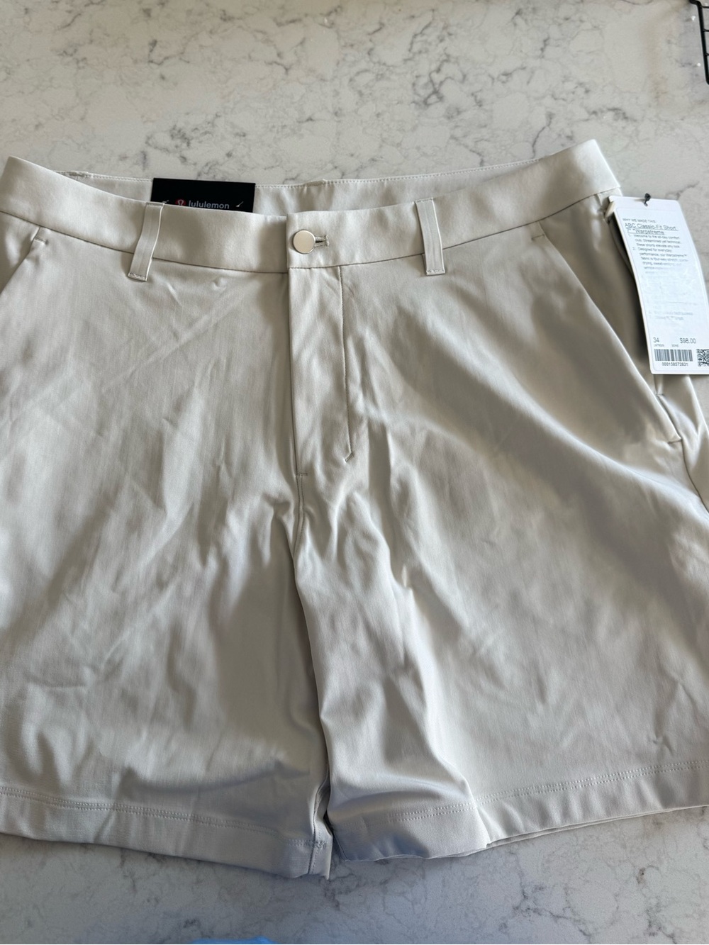lululemon athletica Men's Flat-Front Shorts - Light Sand